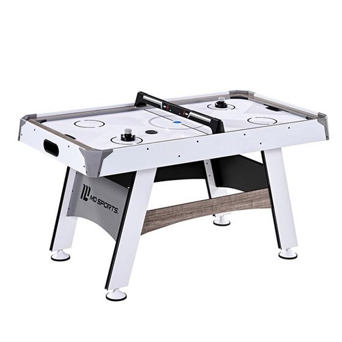 Air hockey table set with - table,